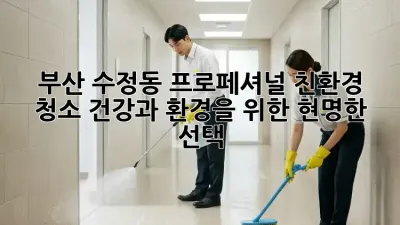 부산 수정동 프로페셔널 친환경 청소: 건강과 환경을 위한 현명한 선택! ✨